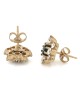 14KY Sapphire and Diamond Halo Stud Earrings